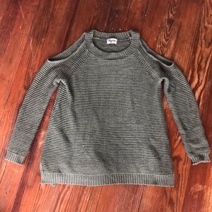 Open shoulder mumu sweater